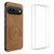 Google Pixel 11 Pro XL WANLONFENG Nappa Texture Magnetic Phone Case with 2pcs Screen Films - Brown