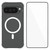 Google Pixel 11 Pro XL WANLONFENG Transparent Magnetic Four-Corner Shockproof TPU Phone Case with Screen Film - Transparent