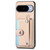 Google Pixel 11 Pro XL Wristband Kickstand Card Wallet Back Cover Phone Case with Tool Knife - Khaki
