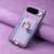 Google Pixel 11 Retro Cross Leather Ring Side Insert Card Bag MagSafe Phone Case - Purple