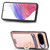 Google Pixel 11 Retro Cross Leather Ring Vertical Insert Card Bag MagSafe Phone Case - Pink