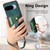 Google Pixel 11 Retro Cross Wristband Wallet Leather Back Phone Case - Green