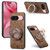 Google Pixel 11 Retro Leather Rotation Round Holder Phone Case - Brown