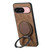 Google Pixel 11 Retro Leather Rotation Round Holder Phone Case - Brown