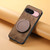 Google Pixel 11 Retro Leather Rotation Round Holder Phone Case - Brown