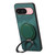 Google Pixel 11 Retro Leather Rotation Round Holder Phone Case - Green