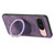 Google Pixel 11 Retro Leather Rotation Round Holder Phone Case - Purple