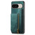 Google Pixel 11 Retro Leather Zipper Wallet Back Phone Case - Green