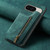 Google Pixel 11 Retro Leather Zipper Wallet Back Phone Case - Green