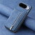 Google Pixel 11 Retro MagSafe Zipper Wallet Card Bag Back Phone Case - Blue