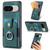 Google Pixel 11 Retro Skin-feel Ring Card Wallet Phone Case - Green
