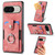 Google Pixel 11 Retro Skin-feel Ring Card Wallet Phone Case - Pink