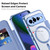 Google Pixel 11 Shield Magsafe RFID Anti-theft Rhombus Leather Phone Case - Blue