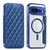Google Pixel 11 Shield Magsafe RFID Anti-theft Rhombus Leather Phone Case - Dark Blue