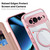 Google Pixel 11 Shield Magsafe RFID Anti-theft Rhombus Leather Phone Case - Pink