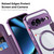 Google Pixel 11 Shield Magsafe RFID Anti-theft Rhombus Leather Phone Case - Purple