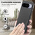 Google Pixel 11 Splicing Fabric Magnetic PU Back Cover Phone Case - Black
