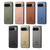 Google Pixel 11 Twill Fabric Leather Skin Back Phone Case - Brown