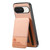 Google Pixel 11 Twill Fabric Leather Vertical Flip RFID Card Bag Phone Case - Pink