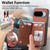 Google Pixel 11 Twill Fabric Ring Multi-card Wallet Vegan Leather Phone Case - Brown