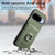 Google Pixel 11 Twill Fabric Ring Multi-card Wallet Vegan Leather Phone Case - Green