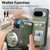 Google Pixel 11 Twill Fabric Ring Multi-card Wallet Vegan Leather Phone Case - Green