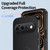 Google Pixel 11 WANLONFENG Kickstand Carbon Fiber Texture Magnetic Phone Case with 2pcs Screen Films - Purple