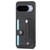 Google Pixel 11 Wristband Kickstand Card Wallet Back Cover Phone Case with Tool Knife - Black