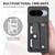 Google Pixel 11 Wristband Kickstand Card Wallet Back Cover Phone Case with Tool Knife - Black