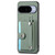 Google Pixel 11 Wristband Kickstand Card Wallet Back Cover Phone Case with Tool Knife - Green