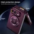 iPhone Duo 360 Rotation Ring Holder MagSafe Shockproof PC Phone Case - Wine red