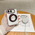 iPhone Duo Acrylic PC Magnetic Phone Case with 360-degree Rotating Ring Holder - Orange