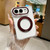 iPhone Duo Acrylic PC Magnetic Phone Case with 360-degree Rotating Ring Holder - Red