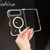 iPhone Duo Acrylic Transparent Magnetic Phone Case - White