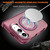 iPhone Duo Armor-style Hinge Protection Magnetic Ring Holder Phone Case - Red