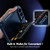 iPhone Duo Card Bag Holder Hinge Integrated Film Phone Case, No Pen - Blue