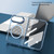 iPhone Duo Clear Plated Magnetic Integrated Film Phone Case - Blue