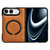 iPhone Duo Crazy Horse Texture Magnetic Magsafe PU Phone Case - Orange