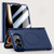 iPhone Duo Crazy Series Integrated Privacy Film Skin Feel Center Axis Magnetic Phone Case - Navy Blue