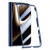 iPhone Duo Crazy Series Integrated Privacy Film Skin Feel Center Axis Phone Case - Navy Blue