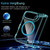 iPhone Duo Crystal Acrylic Magnetic Phone Case - Blue