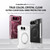 iPhone Duo Crystal Clear Magnetic Phone Case with 360 Rotation Holder - Black