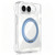 iPhone Duo Crystal Clear Magnetic Phone Case with 360 Rotation Holder - Blue