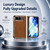iPhone Duo Electroplated 3D Embossed Magnetic Integrated Film Phone Case - Black