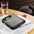 iPhone Duo Fan Dun Series TPU Hybrid PC Frosted Central Axis Phone Case - Black