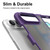 iPhone Duo Fan Dun Series TPU Hybrid PC Frosted Phone Case - Purple