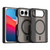 iPhone Duo Fan Dun Series TPU Hybrid PC Magnetic Frosted Central Axis Phone Case - Black