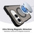iPhone Duo Fan Dun Series TPU Hybrid PC Magnetic Frosted Central Axis Phone Case - Black