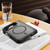 iPhone Duo Fan Dun Series TPU Hybrid PC Magnetic Frosted Central Axis Phone Case - Black