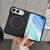 iPhone Duo Fiber Texture Fine Circle Magnetic Phone Case - Black